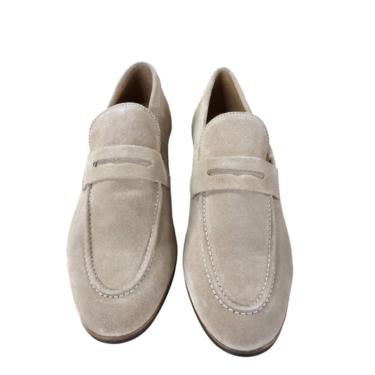 Kurt Geiger Formal Shoes UK10 Men's Suede Moccasin Beige Leather Upper