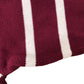 Crew Clothing Company Striped Sweater Size 14 Women's Burgundy Cotton Knit