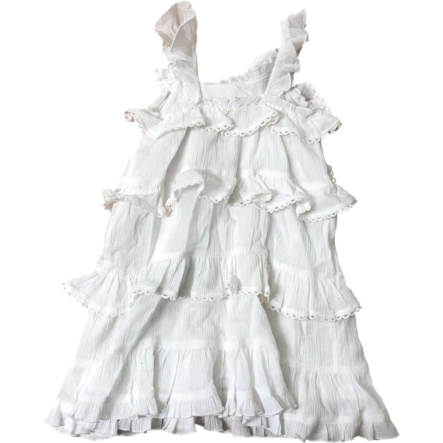 River Island Girls Frill Detail Dress White Summer Style Dress 6 Years