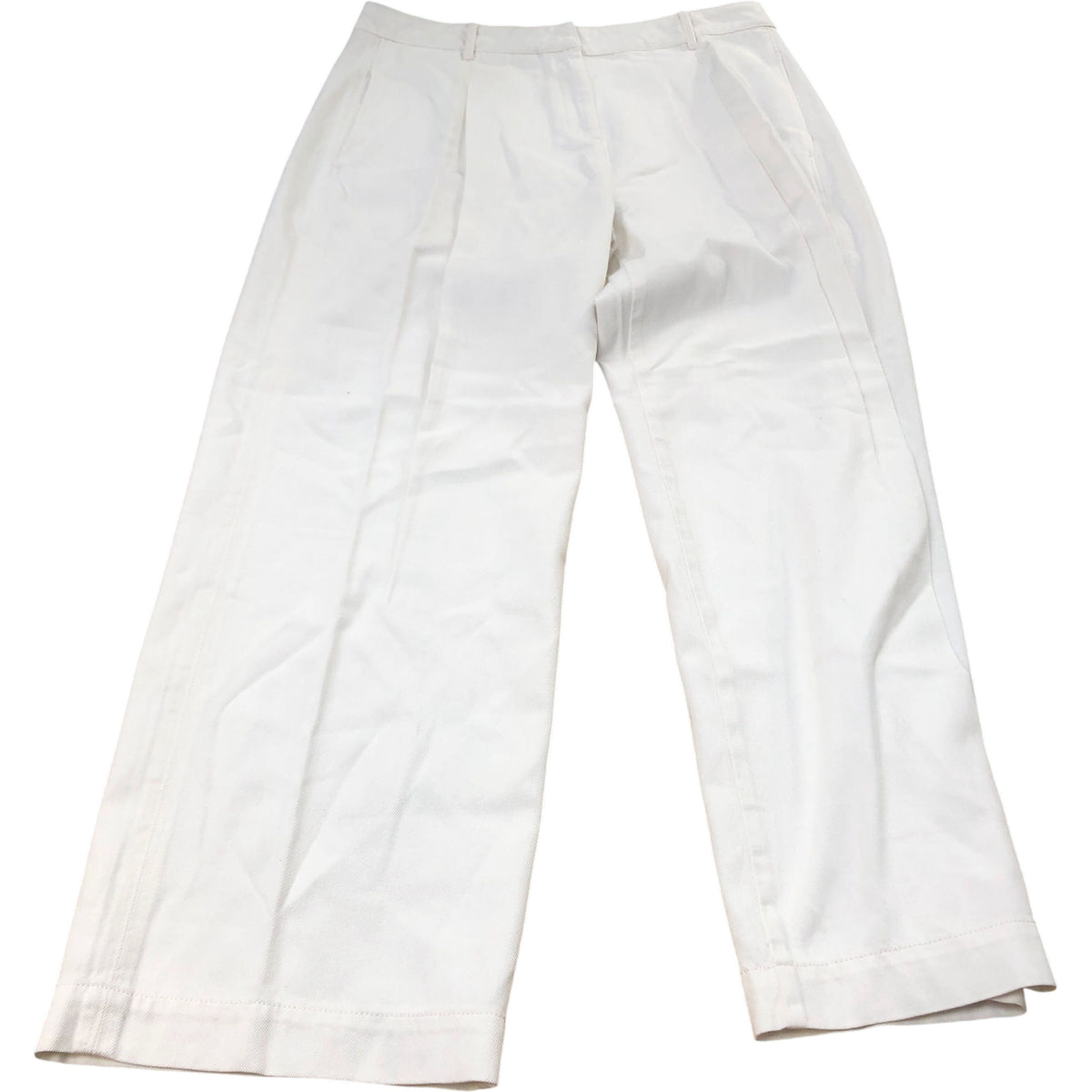 Baukjen Pleated Trousers UK Size 16 Women's Casual Organic Cotton White