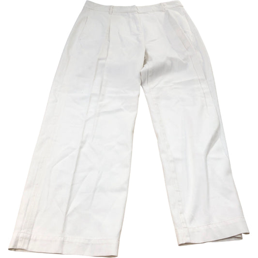 Baukjen Pleated Trousers UK Size 16 Women's Casual Organic Cotton White
