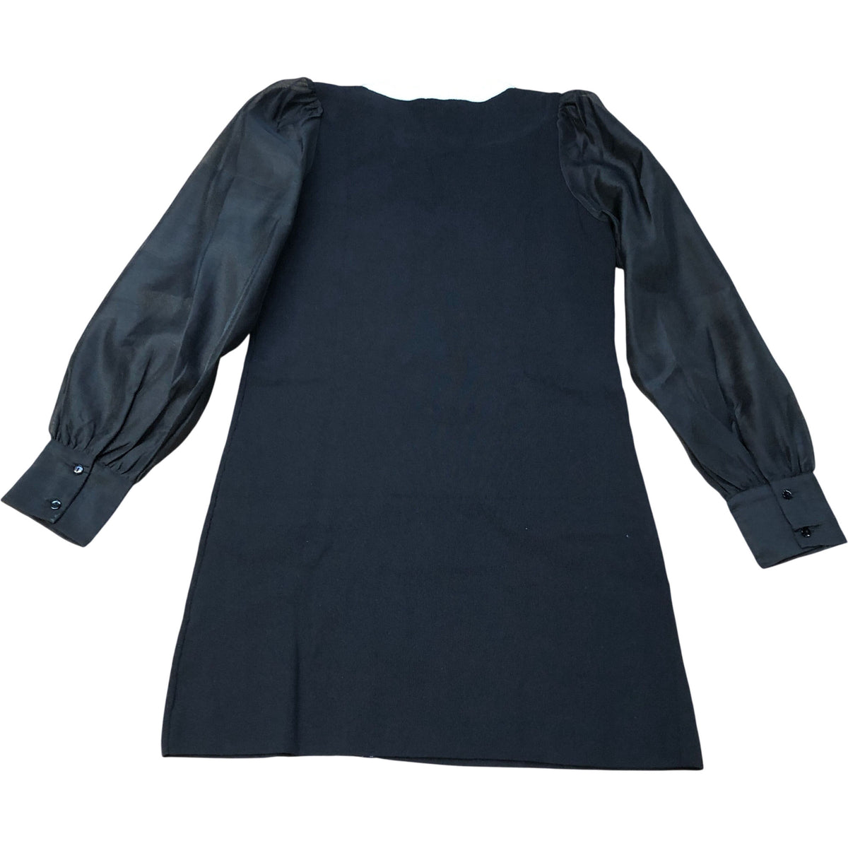 River Island Black Dress Sheer Sleeve Lace Detailing