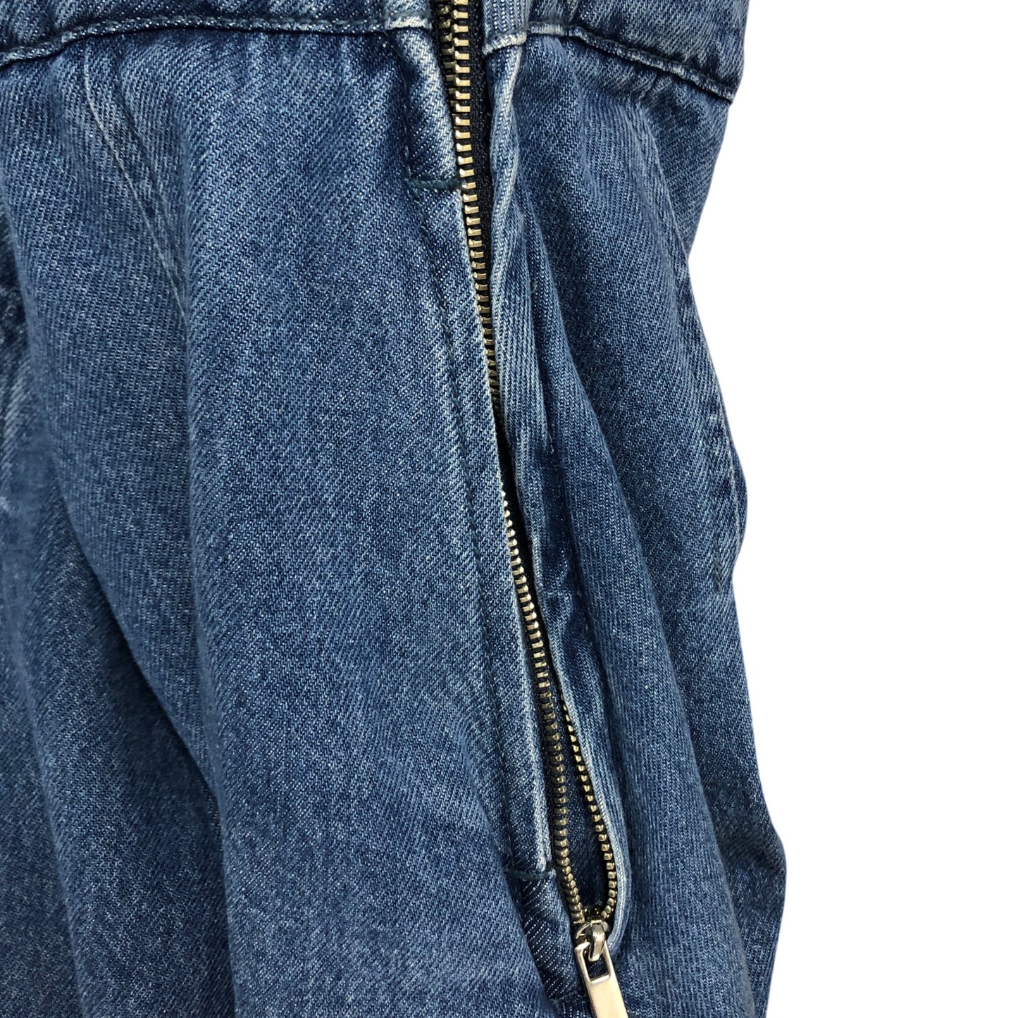 River Island Denim Specialist Midi Skirt UK10 Women's Blue Casual Cotton