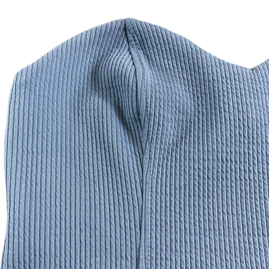 River Island UK12 Women's Blue Ribbed Boob Tube