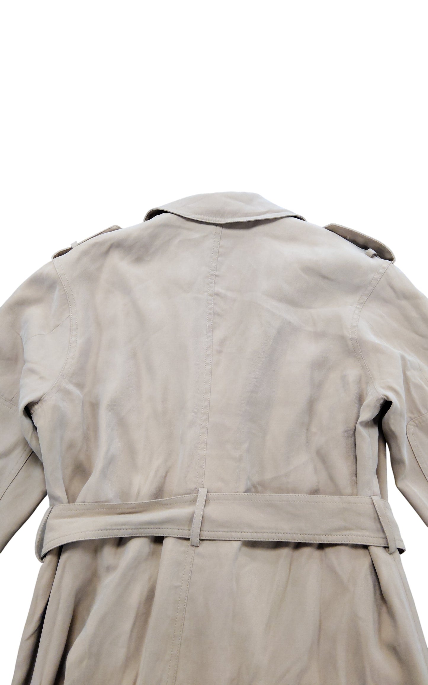 Branded Trench Coat UK12 Women's Beige Double Breasted Belted Waterproof Style