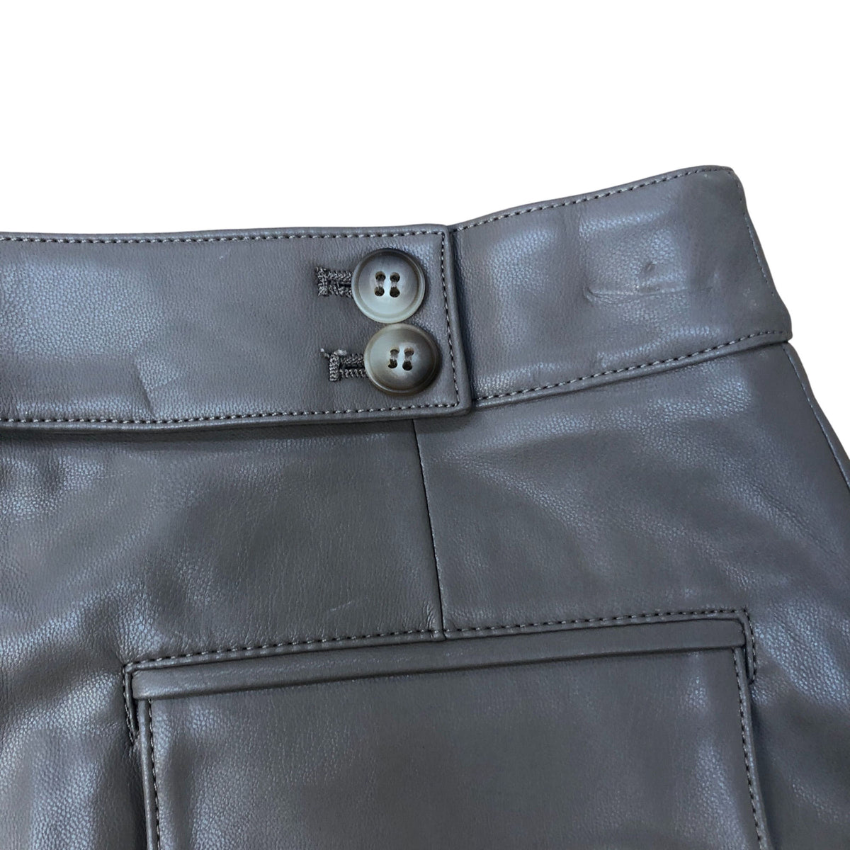 River Island Faux Leather Mini Skirt UK8 Women's Brown Stylish Design