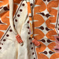 River Island XS Women's Floral Print Elasticated Shorts Orange Beige