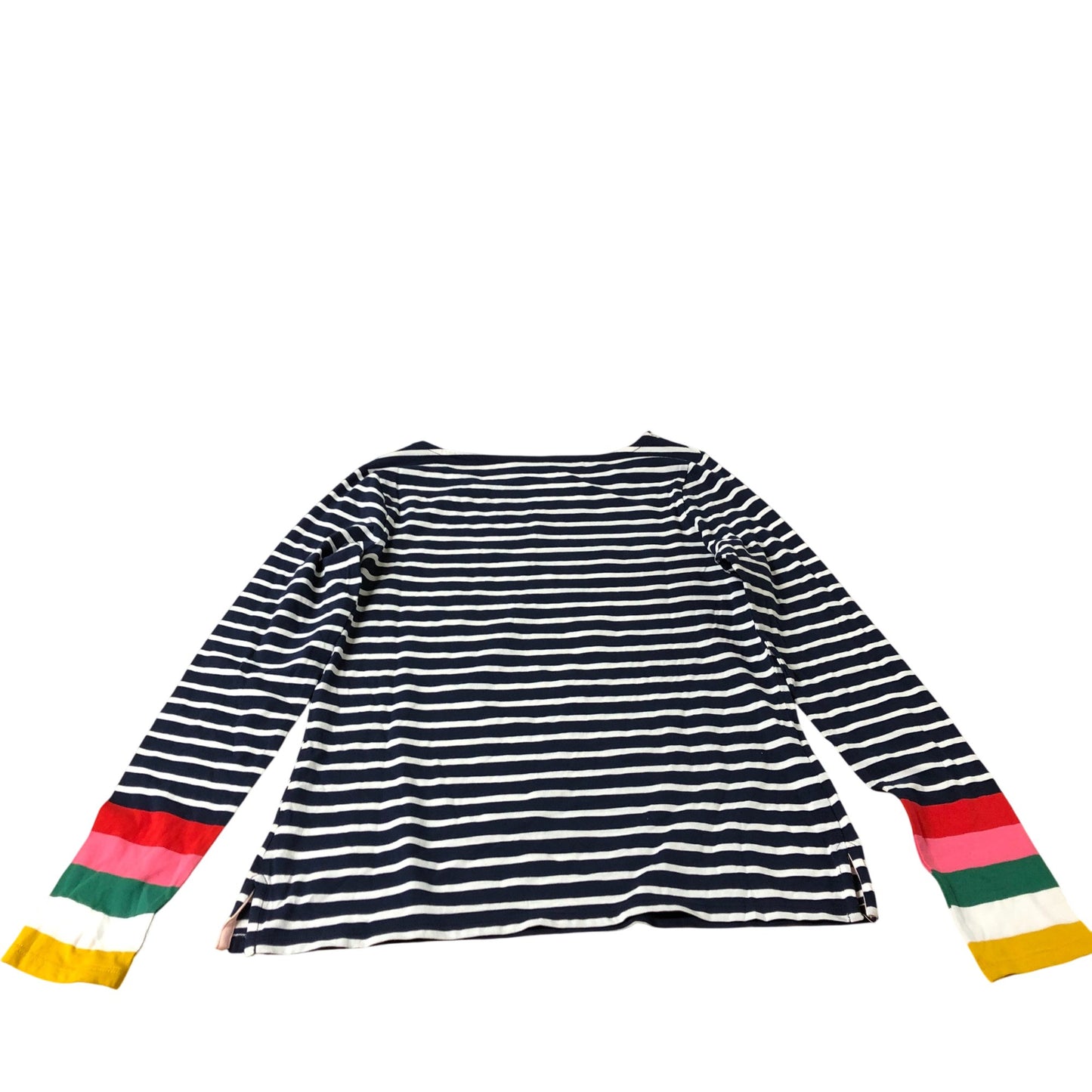 Boden Striped Long Sleeve Top Women's Casual Navy Cotton Blend UK10