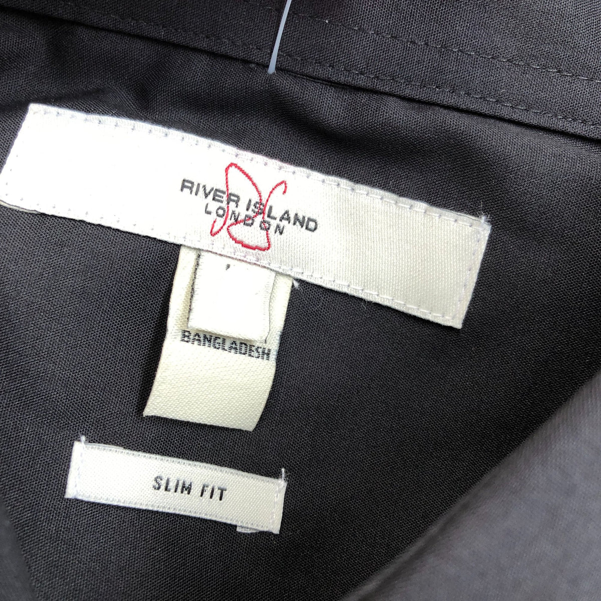 River Island Slim Fit Black Shirt