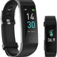 Runlio Fitness Tracker Smartband Biometric Monitor Health Tracker Black