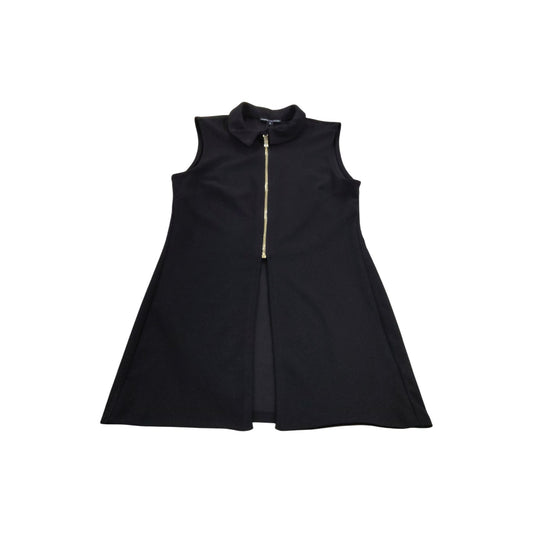River Island Black Zip Up Sleeveless Tunic Top UK8 Women's Casual Wear