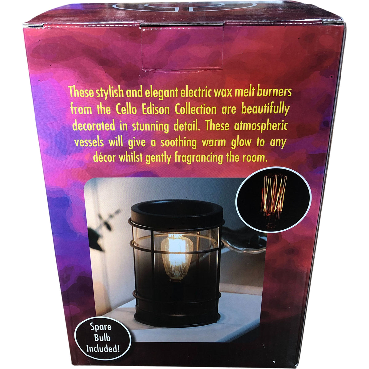 Cello Edison Lamp Burner Electric Wax Melt Stylish Lighting Home Decor