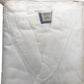 Mens Classic Shawl Robe One Size Cotton Terry Cloth Bathrobe Hotel Spa White