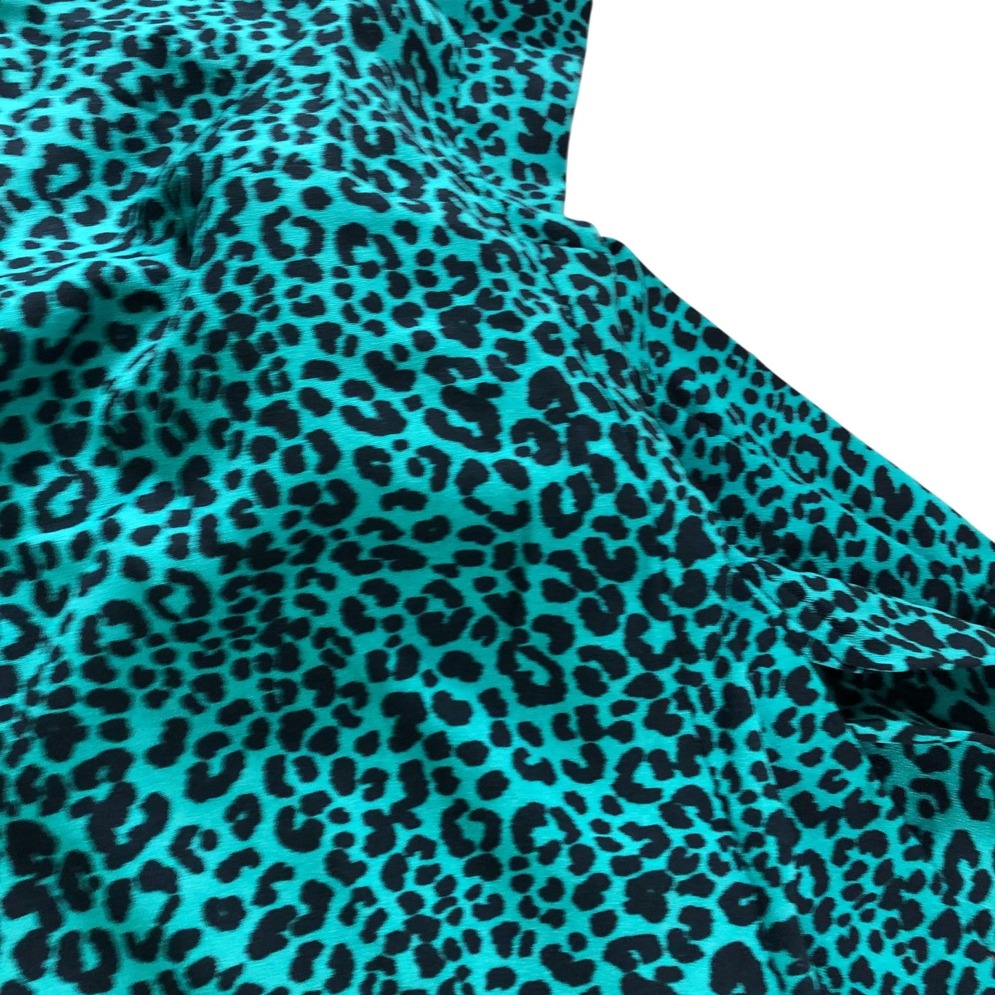 Branded Green Leopard print Wrap Dress - Size 8