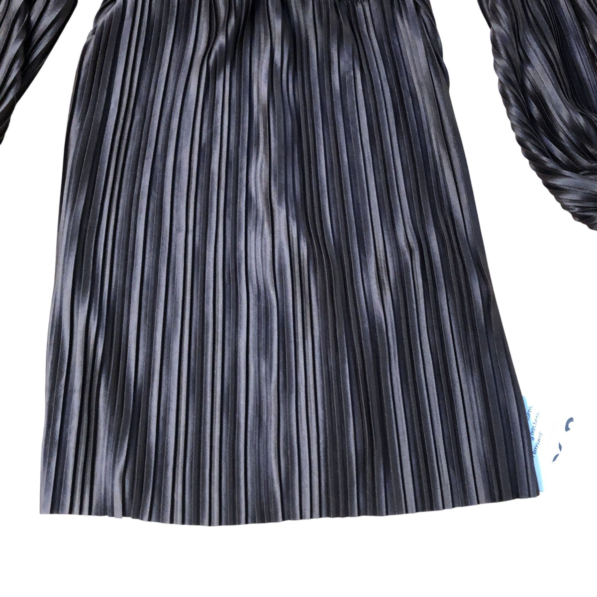 ASOS Design Pleated Dress UK 8 Women's Long Sleeve Brown Polyester