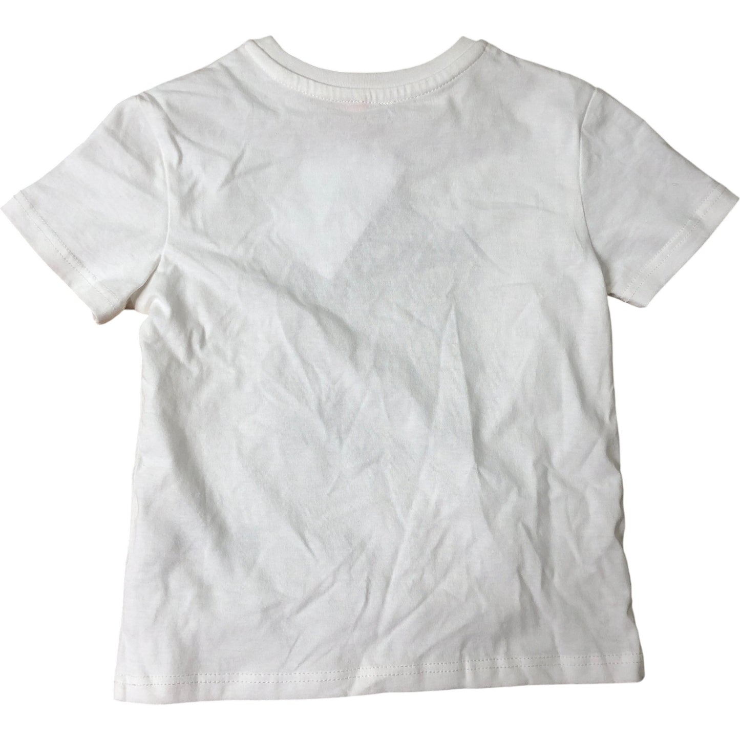 River Island Girls T-Shirt UK18-24 Months White Leopard Print Design