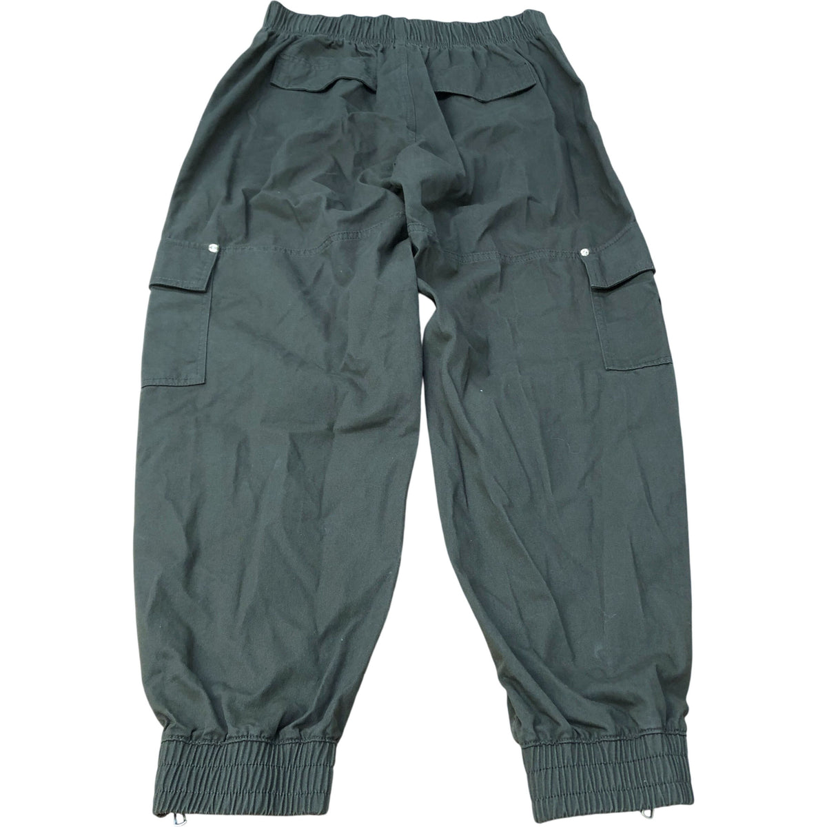 River Island Cargo Pants Size 12 Green Cotton Utility Style Trousers