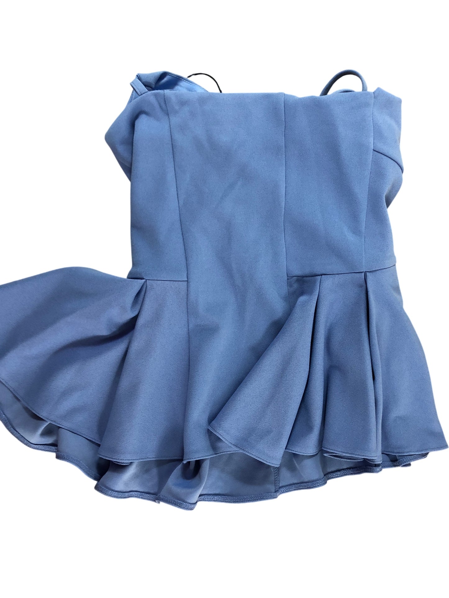 River Island XS Women's Blue Peplum Top Stylish and Elegant Fashion Blouse