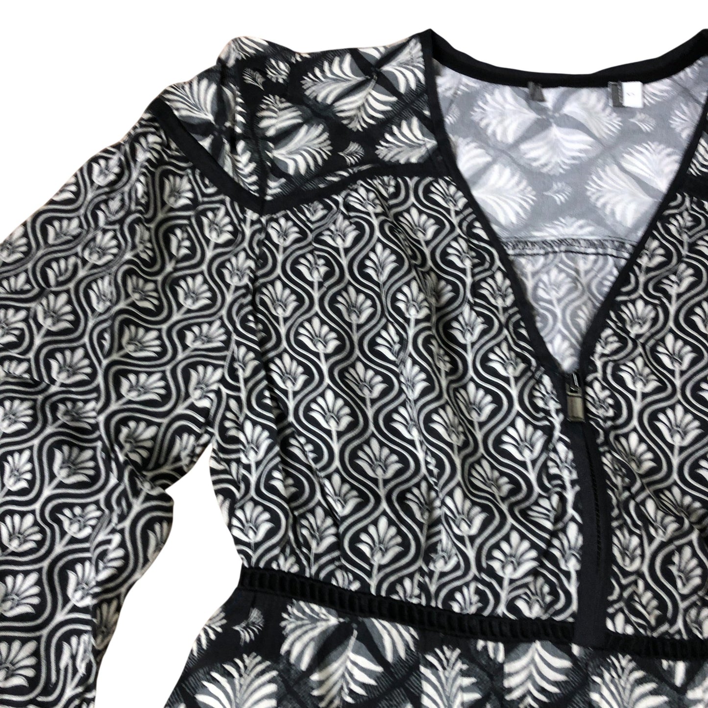 Branded Black Tiered Mini Dress - Size 6