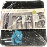 Cutlery Utensil & Gadget Organiser Drawer Tray Multi Compartment Kitchen Black