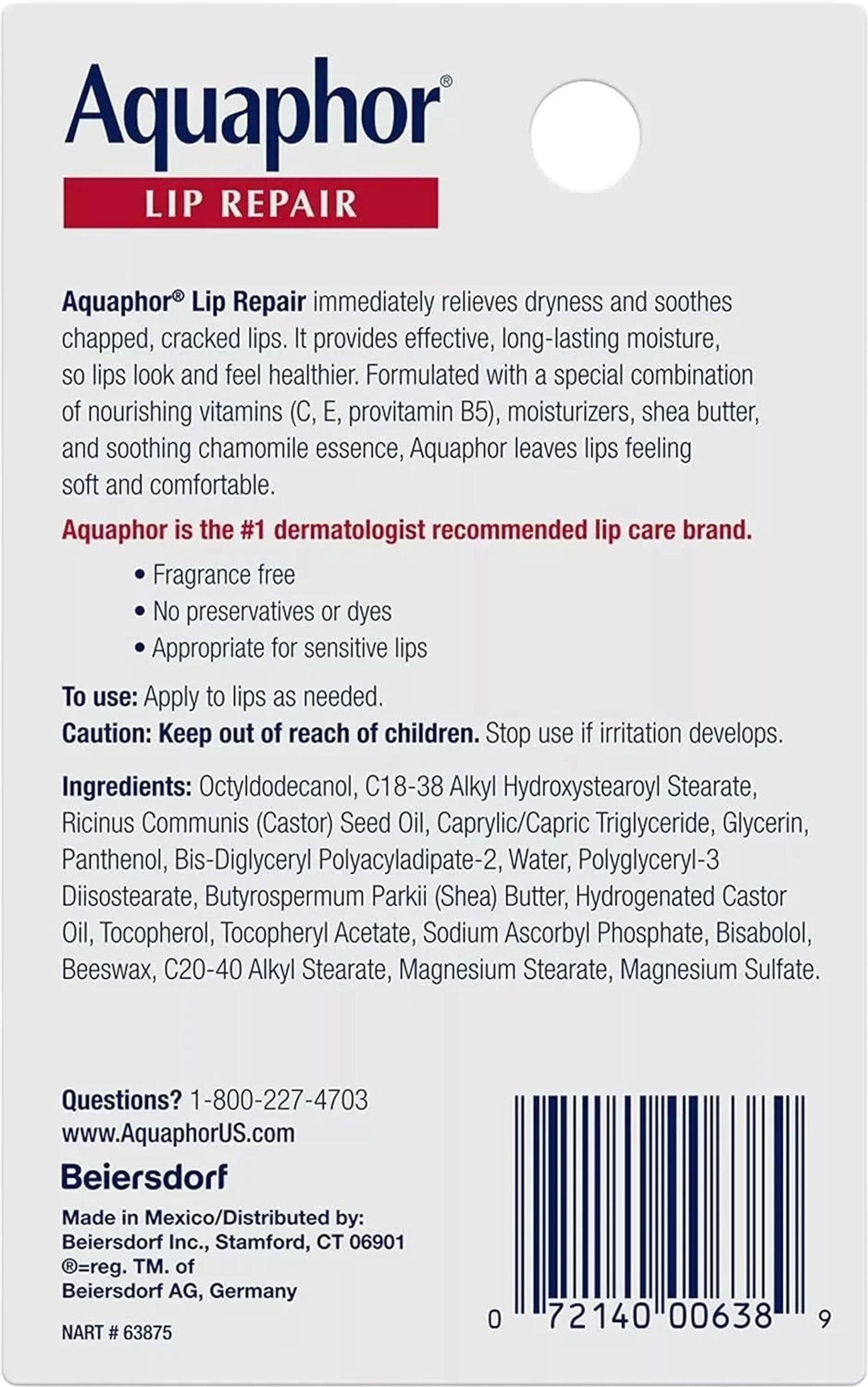 AQUAPHOR Lip Repair Immediate Relief for Severely Dry Lips 10ml