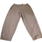 Trousers Beige Relaxed Wide Leg Fit Joggers Cotton Mix