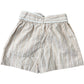 Girls Shorts Beige Striped Cotton Blend With Bow 12 Years