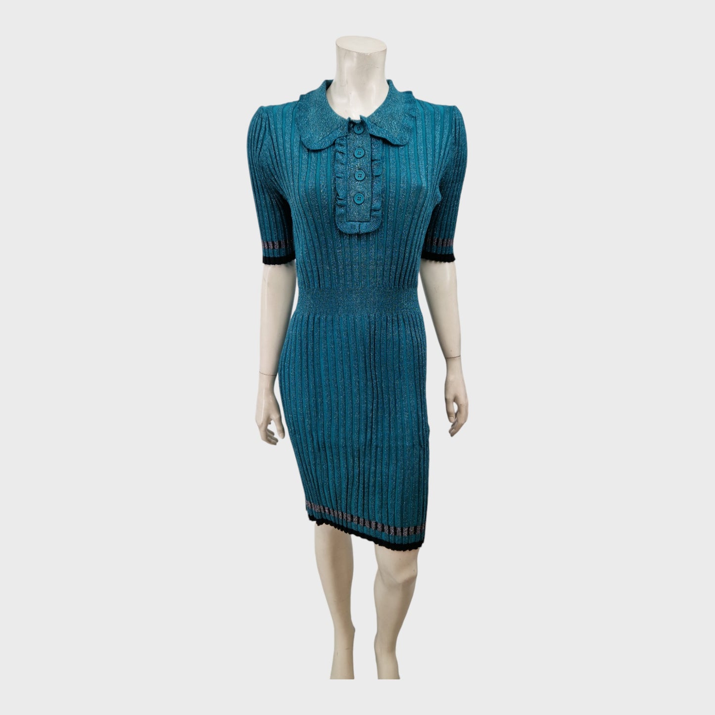 Branded Knitted Peter Pan Collared Dress