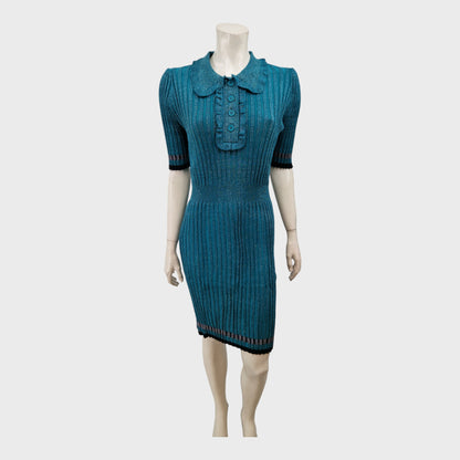 Branded Knitted Peter Pan Collared Dress