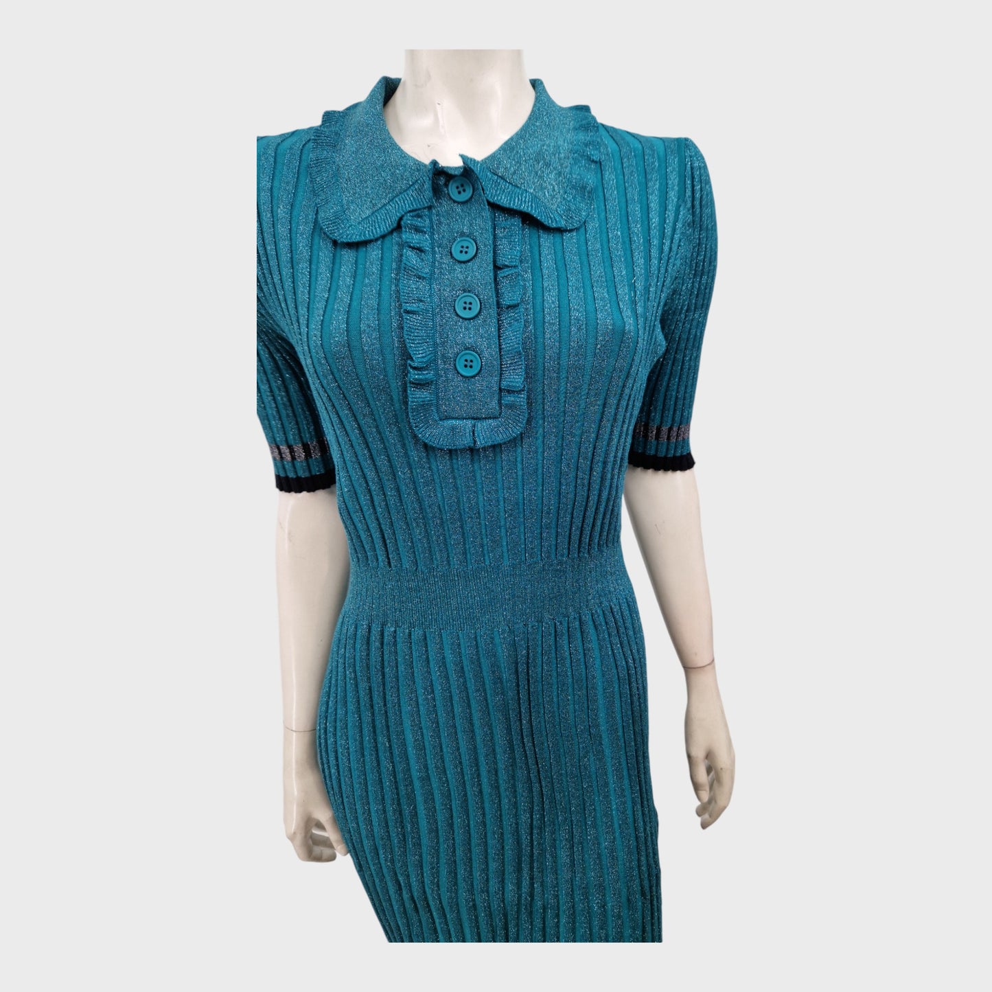 Branded Knitted Peter Pan Collared Dress