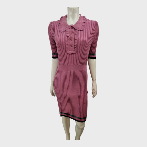 Branded Knitted Peter Pan Collared Dress Newlife Online