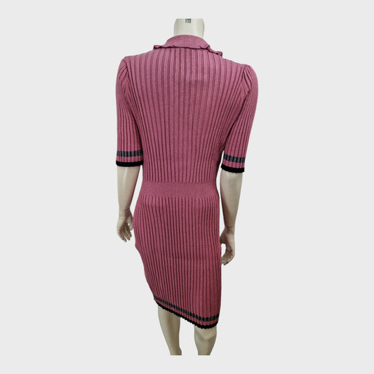 Branded Knitted Peter Pan Collared Dress