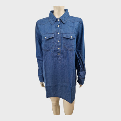 M & Co Blue Denim Shirt