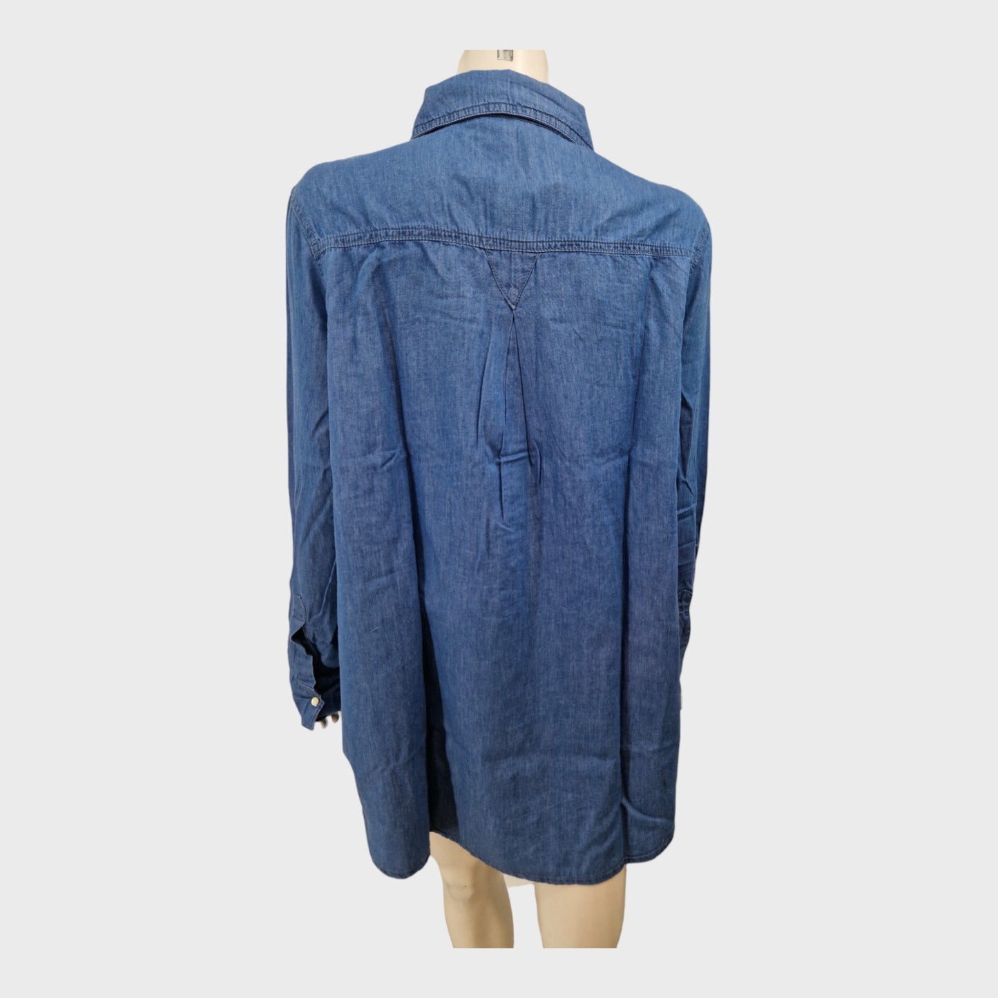 M & Co Blue Denim Shirt