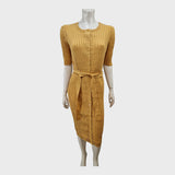 Branded Honey Gold Tie Waist Dress