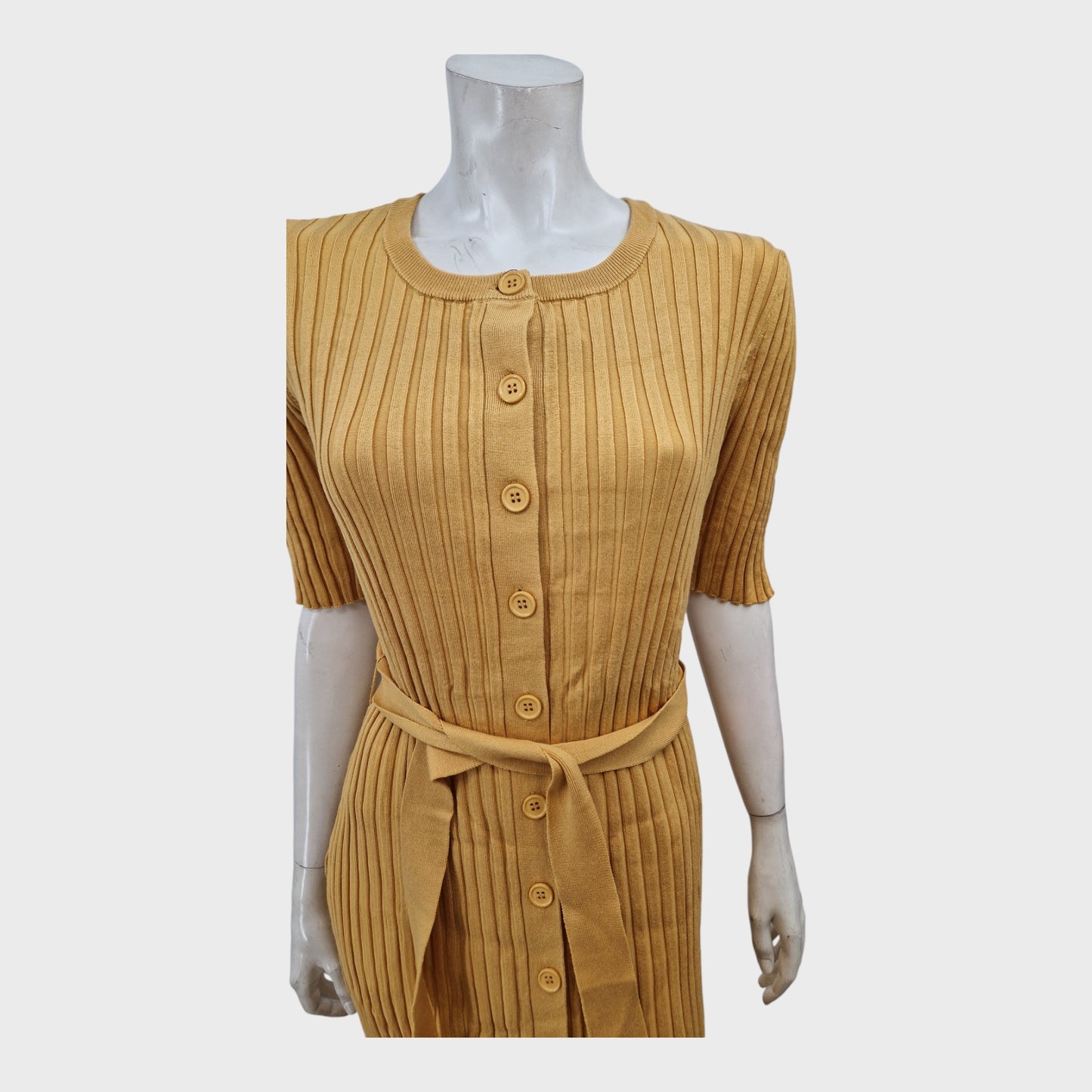 Branded Honey Gold Tie Waist Dress