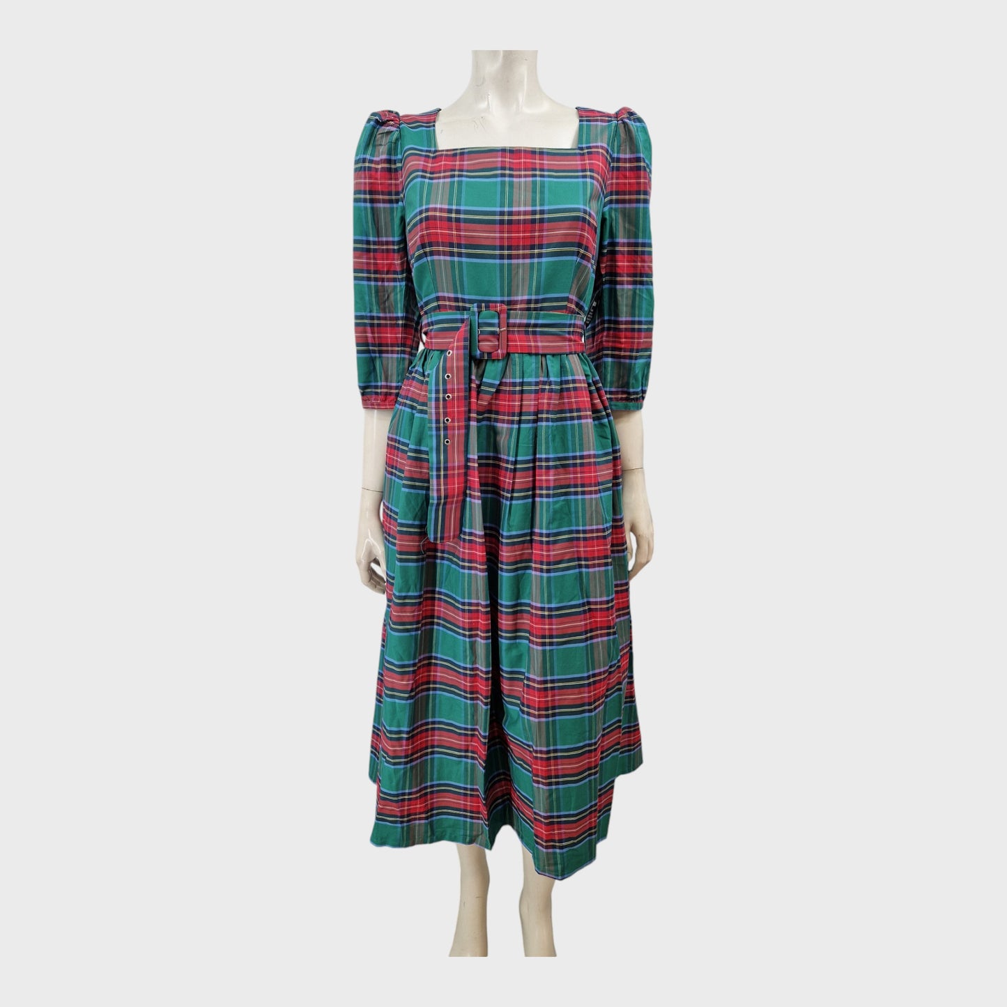 Branded Red and Green Plaid Dress