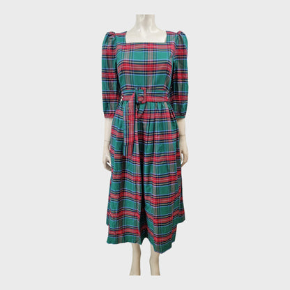 Branded Red and Green Plaid Dress