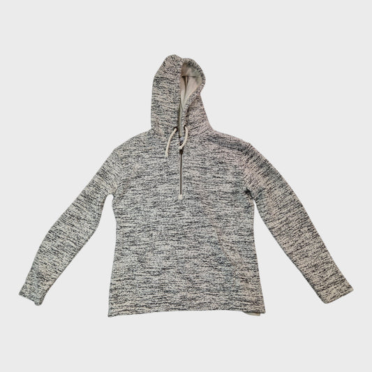 Branded Ecru Hooded Fleece