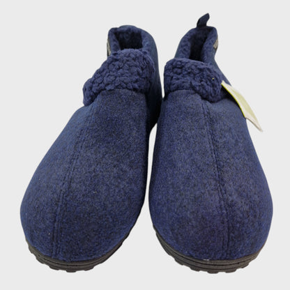 Memory Foam Navy Slippers