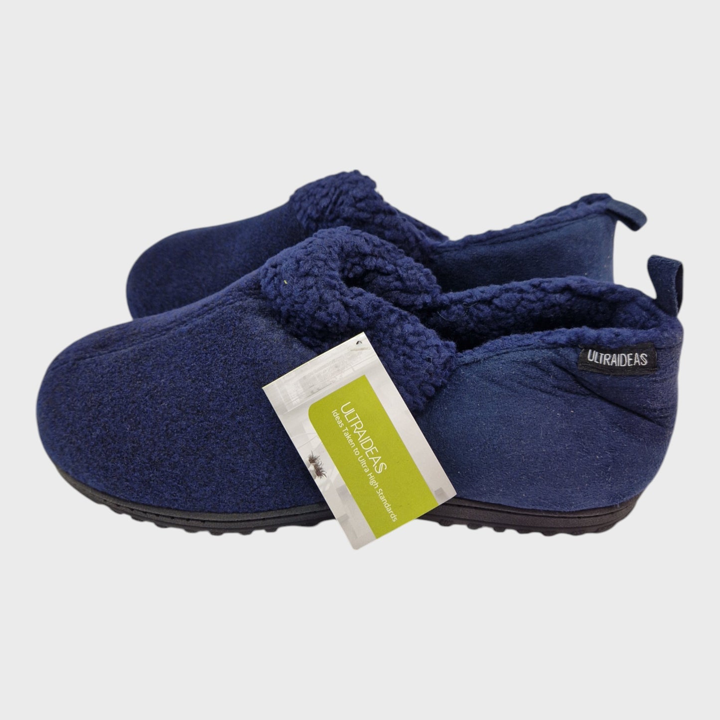 Memory Foam Navy Slippers