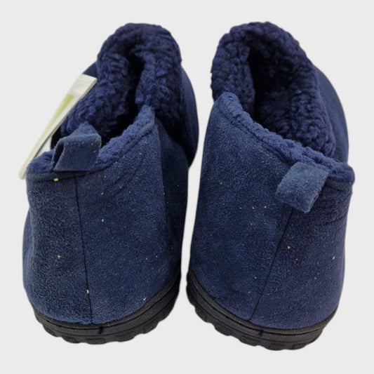 Memory Foam Navy Slippers