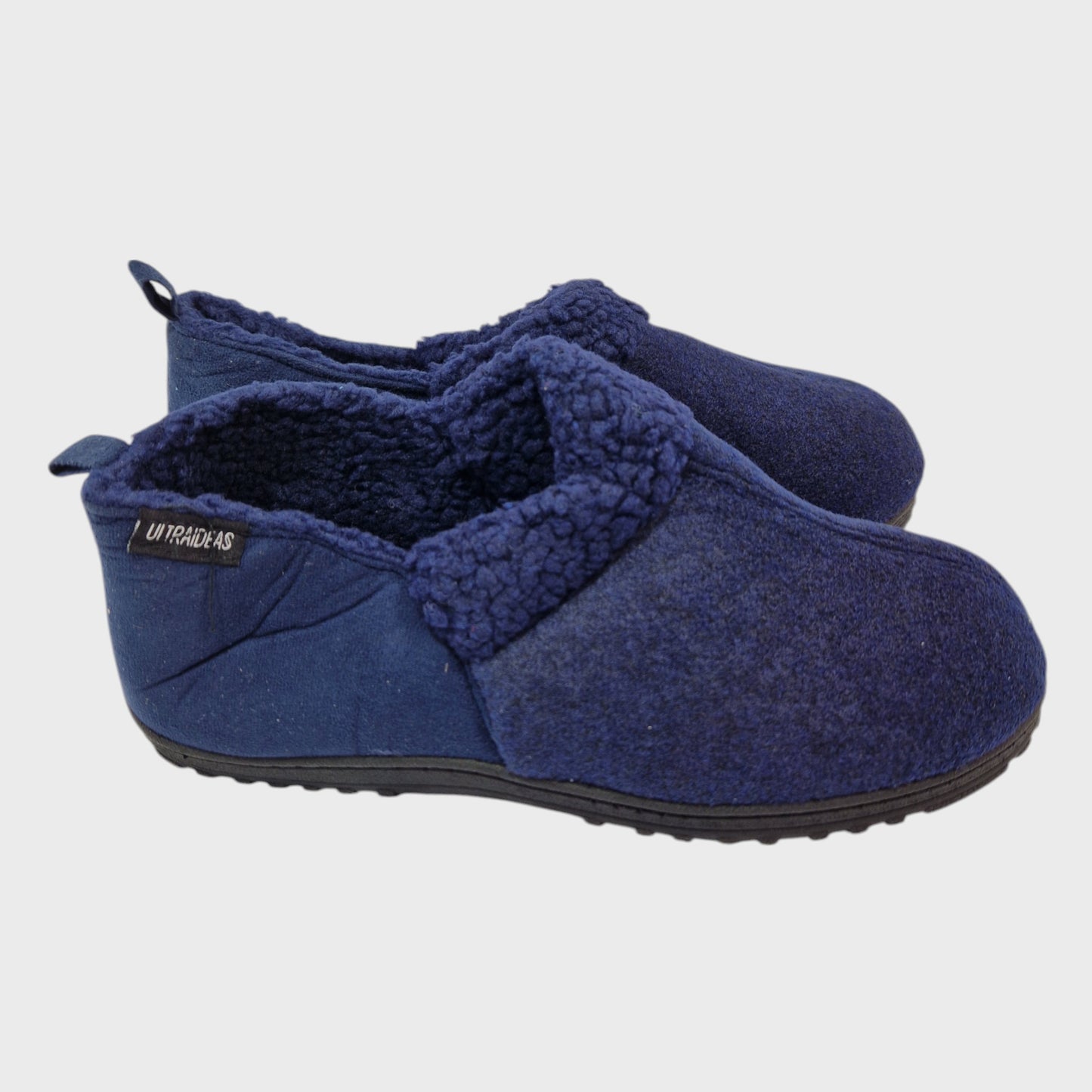 Memory Foam Navy Slippers