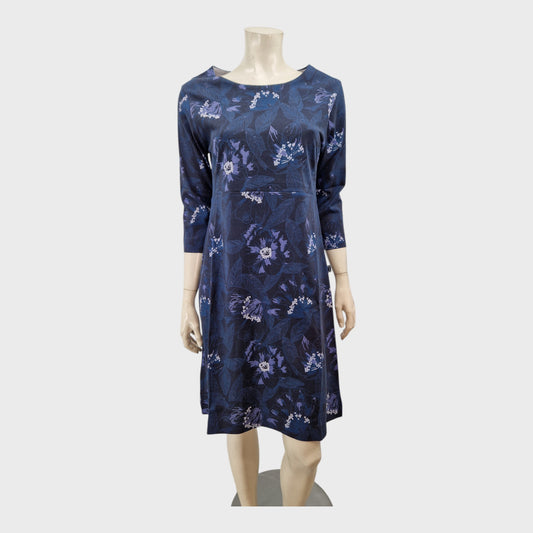 Branded Navy Flower Dress Size 12