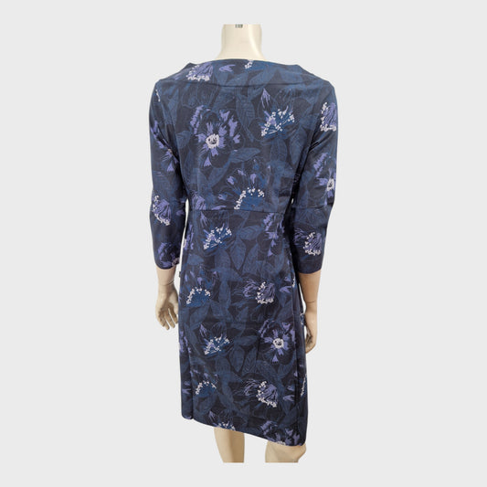 Branded Navy Flower Dress Size 12