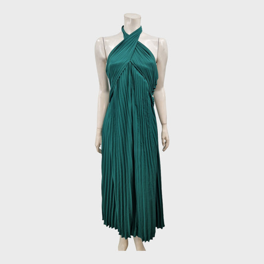 Reiss Green Halter Neck Dress