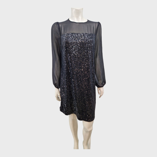 Branded Black Sequin Dress