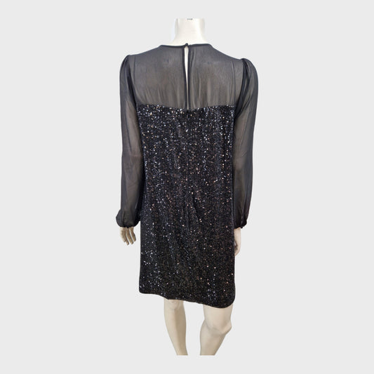 Branded Black Sequin Dress