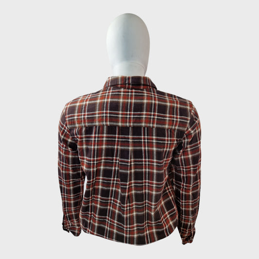 Branded Chocolate Check Shirt - Size Medium