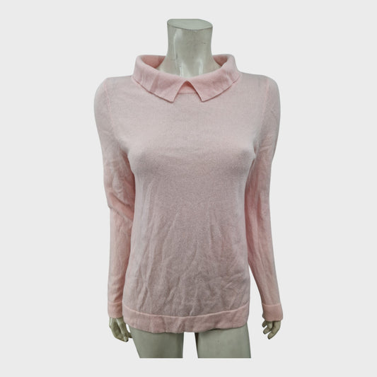 Branded Sweet Pink Wool Jumper - Size 12